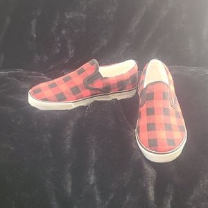 Plaid Gap kids skip ons